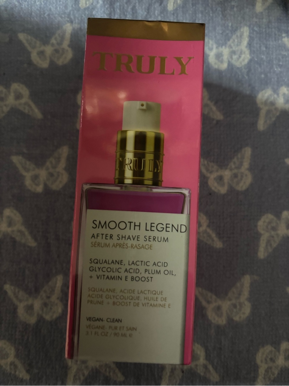 TRULY Smooth Legend After Shave Serum — Pink & Gold Packaging